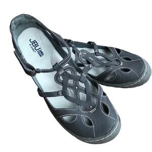 JBU by Jambu Sydney Sandals Gray and Pink Vegan Leather - Adjustable size 10